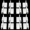 8x Paires de Guides Hauts pour Porte Coulissante de Placard FORM OPTIMUM