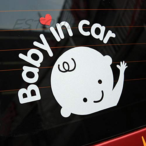 Baby in Car Waving Baby On Board Sicherheitsschild Niedlich Auto Aufkleber Aufkleber Auto Aufkleber Label