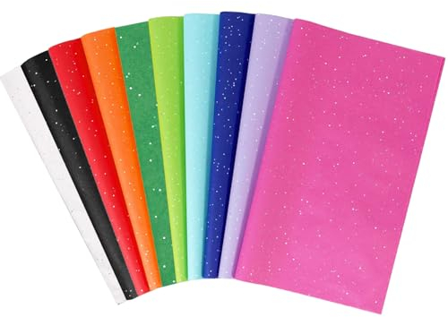 Jwssor Buntes Seidenpapier in Regenbogenfarben, 35,6 x 50,8 cm, für Geburtstag, Weihnachten, 20 Blatt