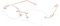MMOWW Rimless Lesebrille für Frauen Blaulichtfilter Brille Computerbrille Leichte kleine Metall Leser (Rose Gold, +1.5)