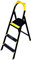 3, 4, 5, 6 Step Heavy Duty Portable Folding Anti Slip Step Ladders For DIY Strong Sturdy Aluminum Safety Household Stepladders for Home Kitchen Garage Gardening Industrial Use (Black, 3 Step)