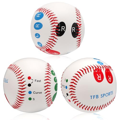 XIHIRCD 3-teiliger Baseball Trainingsball, Pitch Trainingsball mit Fingerplatzierung, für Teenager und Anfänger zum Erlernen mehrerer Baseballgriffe