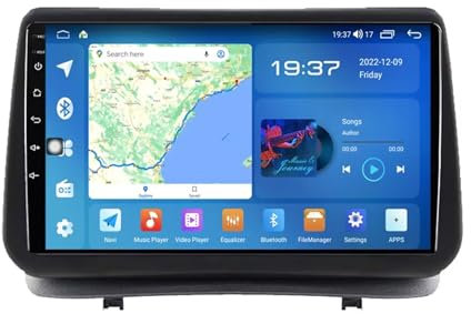 Radio estéreo de coche Android 14 de doble DIN de 9 pulgadas para Renault Clio 3 CLIO 3 2005-2019 con cámara de respaldo inalámbrica Carplay AHD, controles de volante Bluetooth, navegación GPS (T200