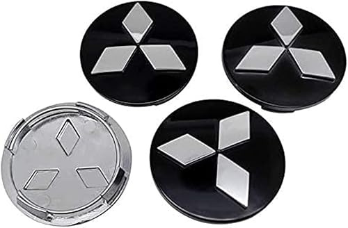 4 stück Auto Nabendeckel für Mitsubishi ASX Colt Outlander Lancer EVO Pajero Eclipse Xpander Space Star 60mm, Felgenkappen Radnabenkappen Nabenabdeckung Radnaben Mittel Abdeckungen Abzeichen Sticker