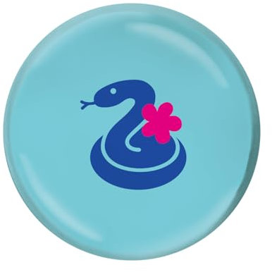 LWAY Briefbeschwerer, 80 mm, Kristallkuppel (blaue Schlange)