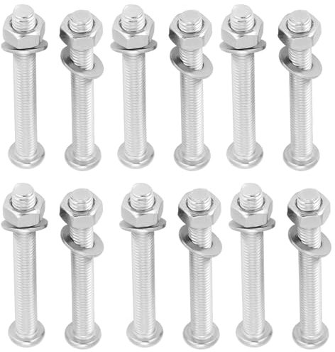 Bulloni e dadi per scaletta della piscina, kit di bulloni e dadi in acciaio inox, kit di riparazione per scale da piscina (12)