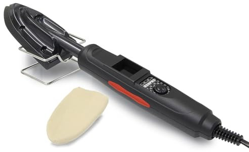 JAMARA 401160 IRONPRO Folienbügeleisen - Minibügeleisen, Modellbau, Patchwork Bügeleisen, Teflonbeschichtet, Farbdisplay, Stufenloser Temperaturregler