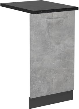 Vicco Tapa del lavavajillas R-Line, Hormigón, 45 cm, ET Antracita