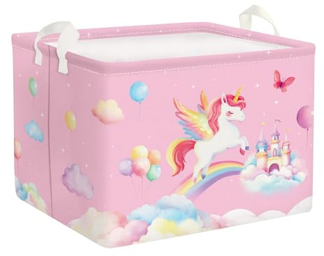 HUUMONSS Foldable Laundry Hmaper Large Kid Toy Basket, 36L