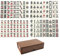 Huraoerrrr Mahjong Chinois Set 149 pièces Mini Jeu Mah Jong Game pour Les familles pour Enfants Adultes