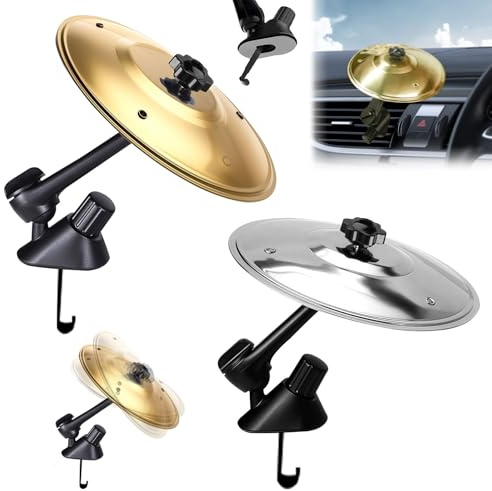 2 Stück Auto Schlagzeug Auto Crash Becken Car Cymbals Auto Trommel Lüftungsschlitz Mini Beckens Schlagzeug Auto für Alle Arten Von Fahrzeugen(Silber+Gold)