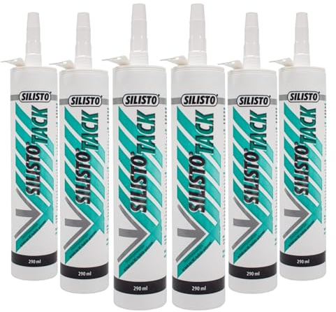 SILISTO TACK Montagekleber 290ml - 1K MS-Polymer-Klebstoff mit hoher Anfangshaftung - (6, Schwarz)