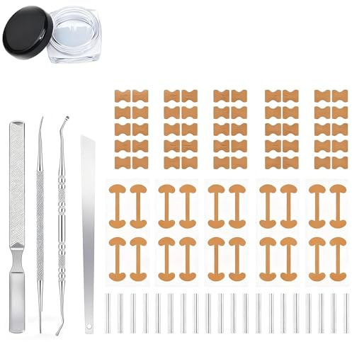 KINDLUME Umfassendes Set für eingewachsene Zehennägel, Mit Nagelspangen und atmungsaktiven Pflegepflastern, für Unterstützung der täglichen Fußhygiene und Pediküre, Diskret und komfortabel