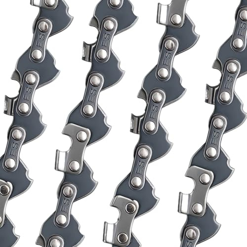 4 Pack 5 Inch Chainsaw Chain 0.30 Pitch .043 Gauge 28 Drive Links | Semi-Chisel Chain Saw Chains for Oregon, Stihl, Husqvarna, Poulan, Craftsman, Greenworks and More Chainsaw Brands