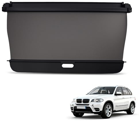 maXpeedingrods Copertura per vano carico retrattile per BMW X5 E70 dal 2007 al 2018 copertura bagagliaio copertura allungabile in alluminio nero