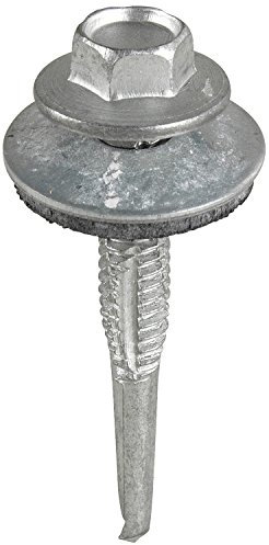 TIMco H55W16B No.5 Hex Self-Drilling Screw 5.5 x 55 and M16 Washer - Silver (Box of 100)