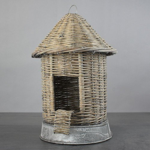 Lucht Vogelhäuschen aus Weide, Vogelhaus, 30 cm, Ø 14 cm, für Vögel, Weide