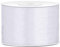 PartyDeco Satinband weiß 50mm 25m Hochzeit Geburtstag Taufe Kommunion Weihnachten Party Familientreffen Textilmaterial