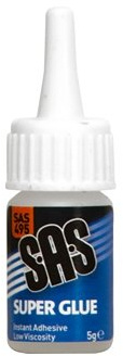 SAS Super Glue Size 5g Bottles Qty Box of 24 Adhesives + Epoxies
