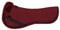 Engel Reitsport | SAKIS1-M-BOR-BOR | Sattelkissen mit echtem Merino Lammfell | Fellrand vorne | Steppstoff Bordeauxrot Fell Bordeaux | Grösse M