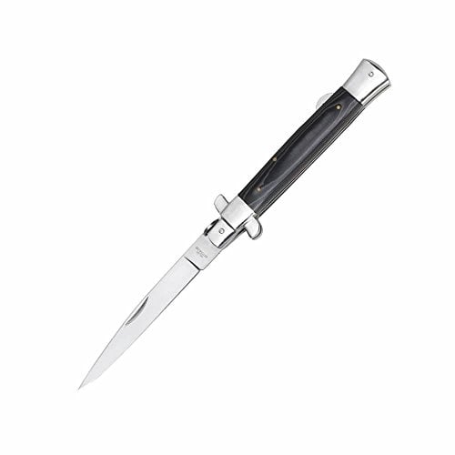 Haller Unisex – Erwachsene Taschenmesser Stiletto Micarta groß, schwarz, one Size