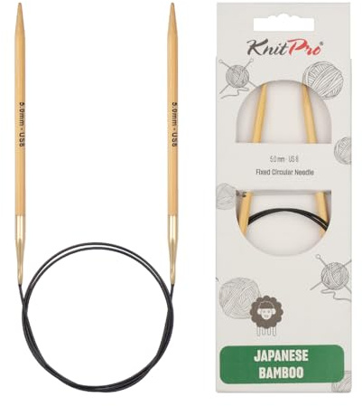 KnitPro K22229 Rundstricknadel, Bamboo, Braun, 60 cm x 5 mm