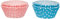 Ibili 735904 Capsule à pâtisserie antiadhésive Lot de 50 pièces Rose + 50 pièces Bleu en papier Imperméable