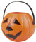Boland 74589 - Kürbis Eimer circa 16 x 14 cm, Tasche für Partydeko, Dekoration für Halloween, Karneval und Mottoparty