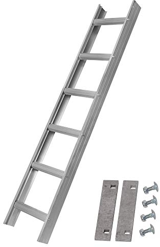 Alu Dachleiter Set ohne Farbe, 5,04 m mit Dachhaken (50 mm gekröpft, für Pfannenziegel) inkl. Auflageschutz und Aushebesicherung, Made in Germany | DEKRA geprüft