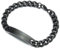 aplusashop ID Edelstahl Armband mit Gravur nach Wunsch, auch als Partnerarmbänder, Nr.1 mit Box NEU (Schwarz Einzeln)