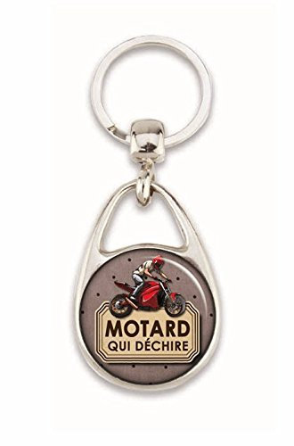 Porte clés Motard qui déchire rouge