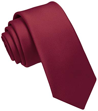 JEMYGINS Krawatte Dunkelrot schmale Krawatten für Herren seide Hochzeit Schlips (6)