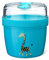 Carl Oscar Nice Cup Kleine Zweiteilige Snackdose Bento Box Brotzeitdose mit Kühlakku hält mehrere Stunden kühl in TÜRKIS, inkl. Besteck, Ø 11.7 x 12.9 cm, 0.6 L + 0.3 L