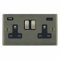 Hamilton Hartland G2 2g 2 Way 100W LED Dimmer Matt Black