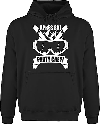 Shirtracer Hoodie Herren Pullover Männer - Skiurlaub - Apres Ski Party Crew - weiß - L - Schwarz - après-ski Outfit for Men après-ski-Pullover Skifahrer Fun-Kapuzenpullover skioutfit Fun-Sweatshirts