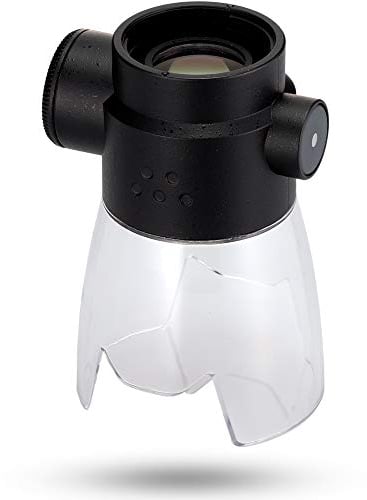PENTAX V-MS1 - Soporte Macro monocular con luz LED para Pentax VM6X21 Cuando se coloca en el monocular se Puede Utilizar como microscopio para Aumento de 18 aumentos, Ideal para observar microscopio