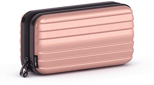 stardis Trousse de toilette rigide pour femme et homme - En forme de valise - Étanche - Mini valise - Pour femmes, hommes, enfants, Or rose, s, Trousse de toilette