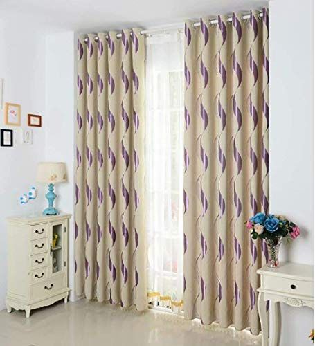 FWZJ Wohnzimmer Vorhänge Jacquard Vorhänge Katalytische Schatten Dämmung Hause Vorhänge 132cmx210cm (Breite x Höhe) 2 Platten Bildfarbe
