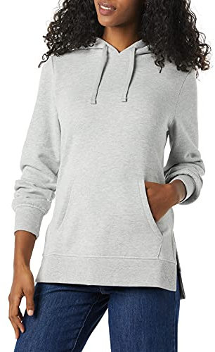 Amazon Essentials Felpa a Tunica con Cappuccio Donna, Grigio Puntinato, L