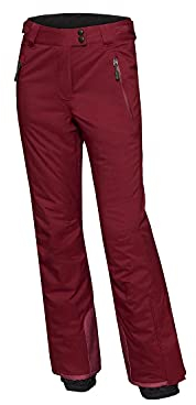 Crivit Damen Skihose mit Ortungssystem Wasserdicht 10.000mm Wassersäule Weinrot 42