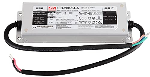XLG-200-24-A LED Netzteil Trafo Mean Well XLG-200-24-A LED-Trafo, 199 W, 24 V DC, 8300 mA LED Transformator für LED Beleuchtung