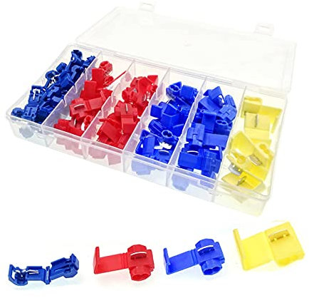 JZK 65 x Scotch Lock Wire connectors Set, snap Lock Connector, Wire Quick Splice Crimp connectors, Electrical Wiring Cable Insulated Crimp terminals