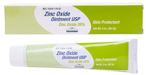 Nivagen Zinc Oxide Ointment USP 20% | For Diaper Rash, Chafed Skin, Protects From Wetness, Relief From Poison Ivy, Poison Oak, & Poison Sumac | 2oz Tube Of Zinc Oxide