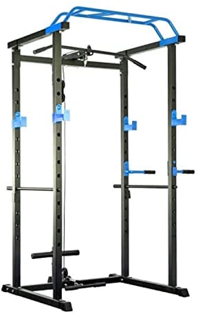 2021 HyGYM Multi-Gym Squat Rack With Dual cable pulley System Home Gym Power Rack - Blue