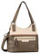 TOM TAILOR Jule Damen Shopper Umhängetasche Reißverschluss Groß Beige