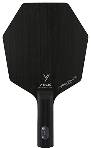 STIGA Cybershape Carbon Professionelles Tischtennisholz – Neuer Revolutionärer Profi Tischtennisschläger, Einzigartige Hexagonal-Form, Größere Schlagfläche - Classic Gerade