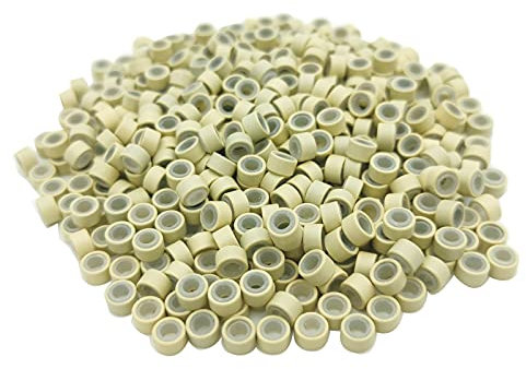 Flosius 500Pcs Hair Extension Beads 5mm Silicone Micro Rings Links Beads for I Tip Human Hair Extensions Tool (#613)