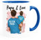 SpecialMe® Kaffee-Tasse Papa mit Namen Vater Sohn Tochter personalisierte Geschenke für Papa zum Vatertag Geburtstag weiß-innen-royal standard