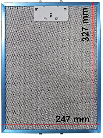 JCSPARES® - Filtro alluminio metallo antigrasso 24,7 x 32,7 Cm spessore 8 mm per cappa da cucina aspirante compatibile con Turboair Elica Faber Rex Electrolux AEG
