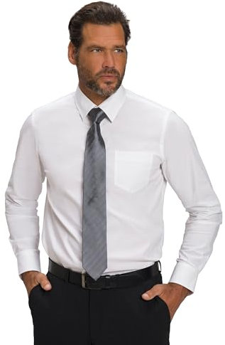 JP 1880 Herren große Größen Übergrößen Menswear L-8XL JP1880 Hemd, FLEXNAMIC®, Kentkragen, Modern Basic Fit, bis 7 XL schneeweiß 4XL 808727200-4XL